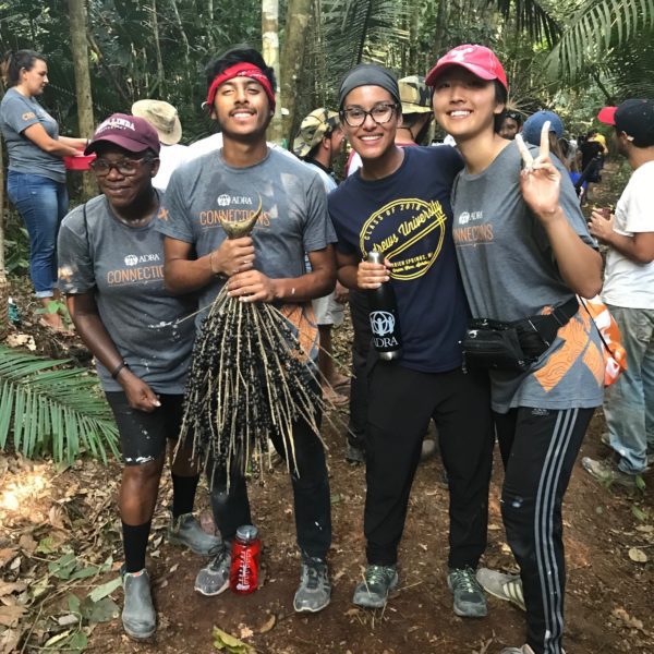 Deborah with other students during the mission trip to Brazil with ADRA Connections.