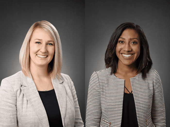 Jessica Beans, Associate Dean for Enrollment and Communications (left); Lauren Brooks, Director of Public Relations and Marketing (right)