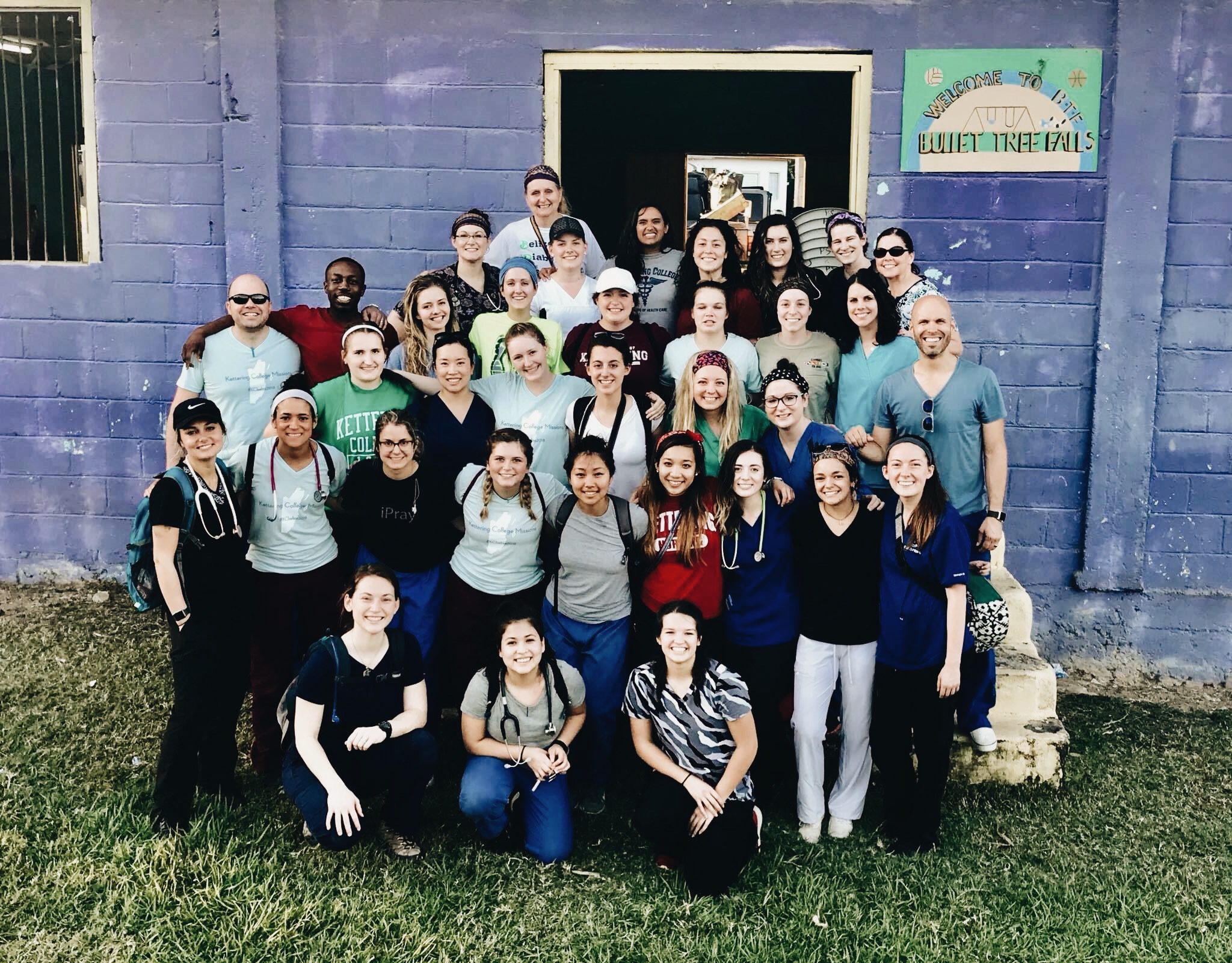 The Kettering College mission trip group in Belize, last year.